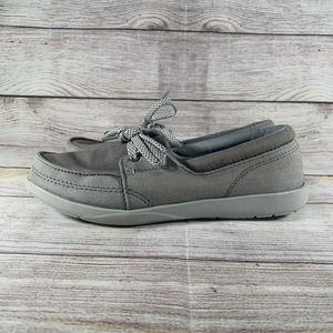 Crocs 202488 Walu Womens Size 6 Canvas Shoes Grey